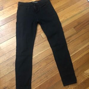 Express mid rise skinny jean, black, size 0 short